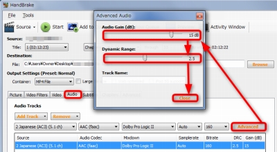 Handbrake 音声トラック選択と音量調整 Pc Casey Jp